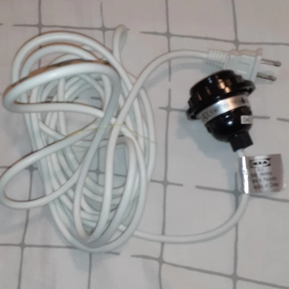 IKEA HEMMA Cord Socket Type A Bulb White 15 ft.